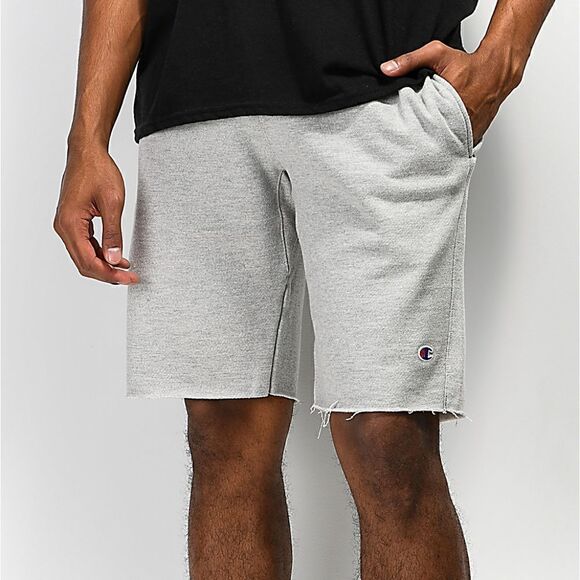 Champion Reverse Weave Classic Logo Fleece Shorts Grey Extra Small XS New - Picture 2 of 9